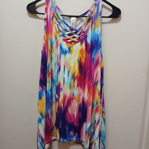Vibrant Crisscross Tank Top